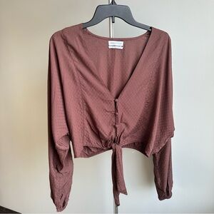 Urban Outfitters brown button up top